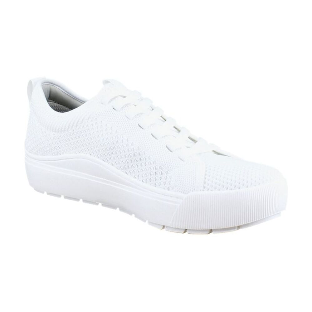 Dr. Scholl's Women's All-White Knit Lace-Up Sneakers